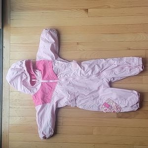 Onsie pink puffer coat